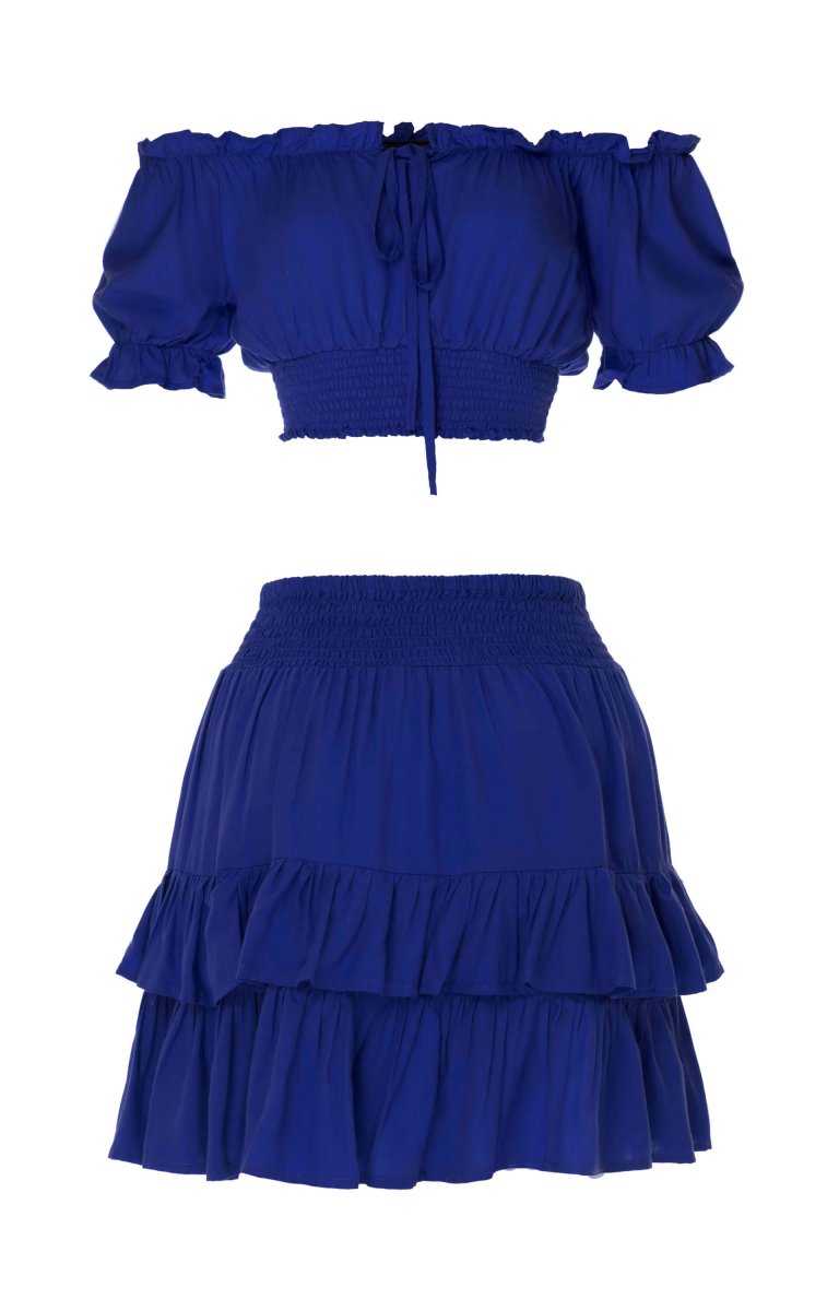 Starter Kit Set Top Crop March - Mini Skirt Rumble Plain - Love Anchor Bali