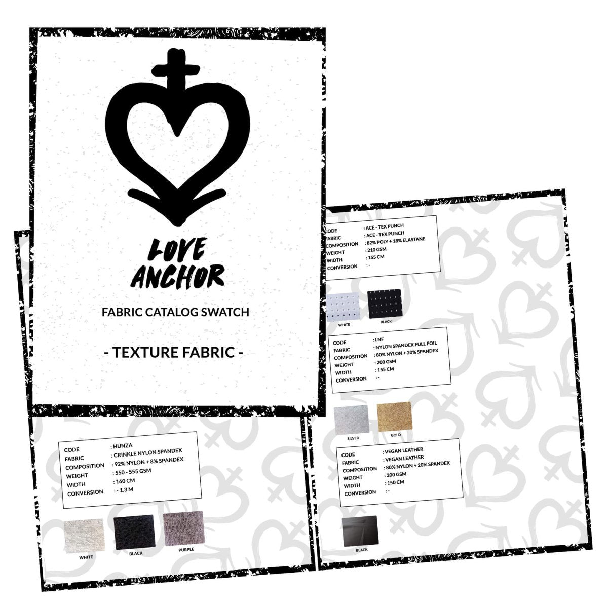 Swimwear Texture Fabric - Love Anchor Bali